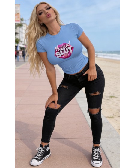 Married Slut Hotwife Fetish Crop Top Shirt