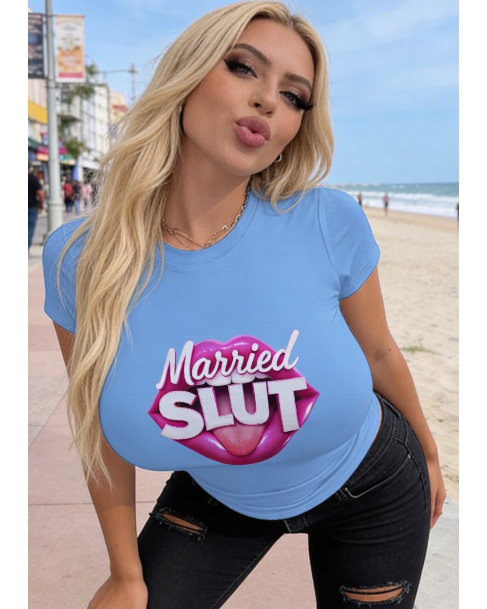 Married Slut Hotwife Fetish Crop Top Shirt