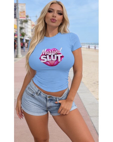 Married Slut Hotwife Fetish Crop Top Shirt