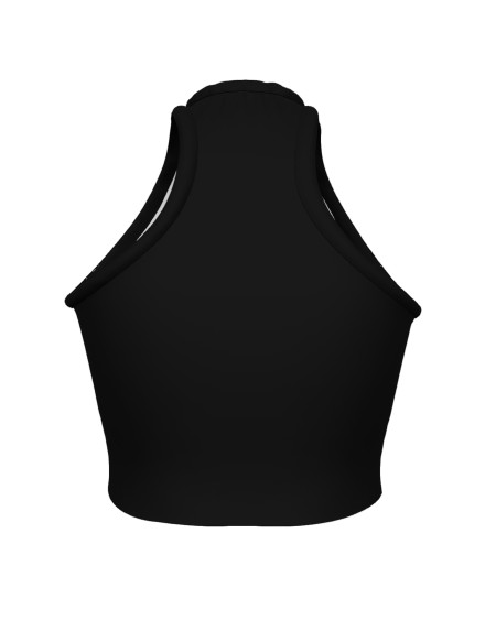 Queen of Spades Halter Crop Top | High Neck Sleeveless QOS Top
