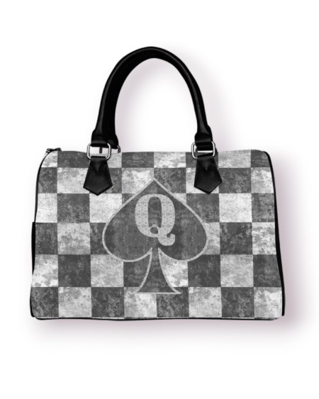 QUEEN OF SPADES Checkerboard Handbag, slut clothing,