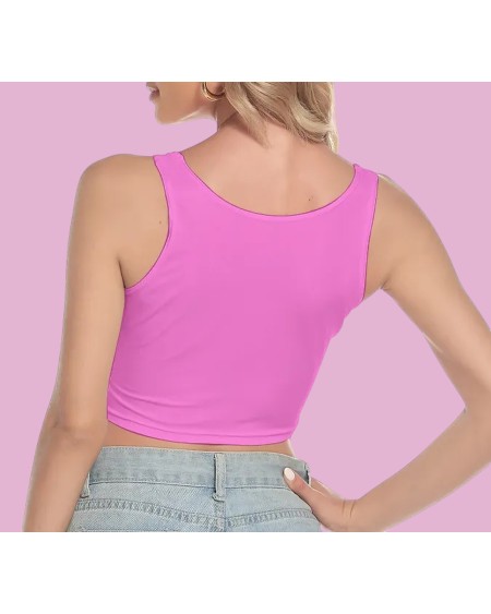 Naughty Sissy Crop Tank Top Pink Feminine Sissy Clothing
