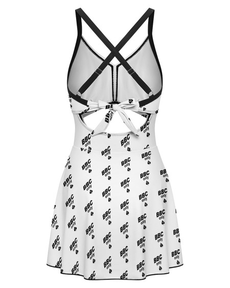 BBC Only Cutout Mini Dress Hotwife Fetish White Skater Dress