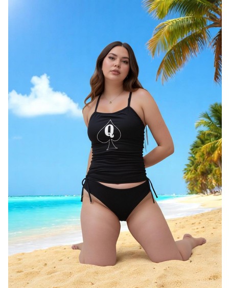 Queen Of Spades Bikini  Sexy Two Piece Swimsuit for Hotwife