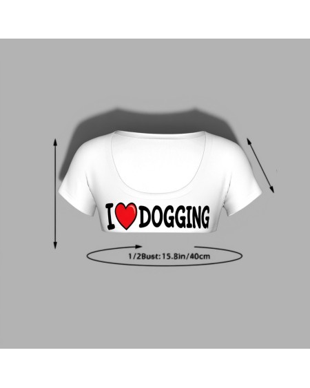 I Love Dogging Underboob Crop Top Sexy Adult Shirt