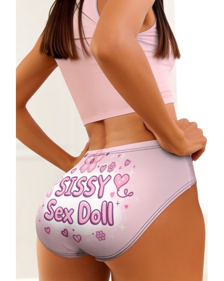 Sissy Sex Doll Panties Pink Femboy Crossdresser Underwear