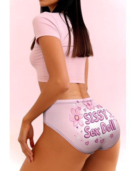 Sissy Sex Doll Panties Pink Femboy Crossdresser Underwear