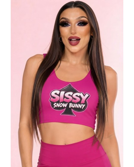 Sissy Snow Bunny Crop Tank Top | Femboy Crossdresser Fashion