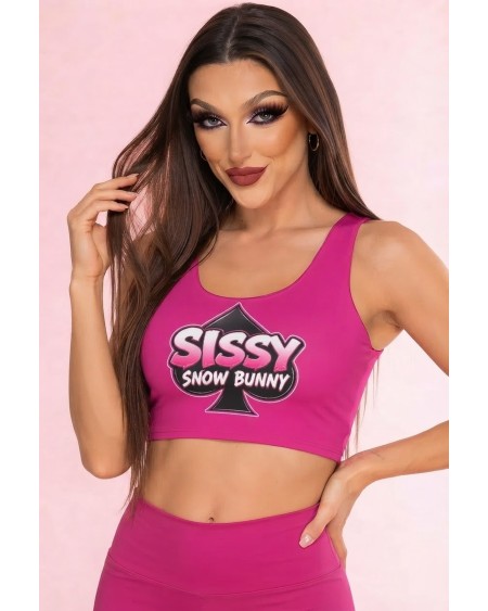 Sissy Snow Bunny Crop Tank Top | Femboy Crossdresser Fashion