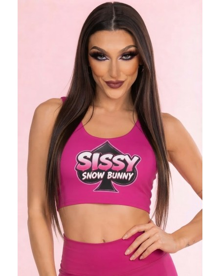 Sissy Snow Bunny Crop Tank Top | Femboy Crossdresser Fashion