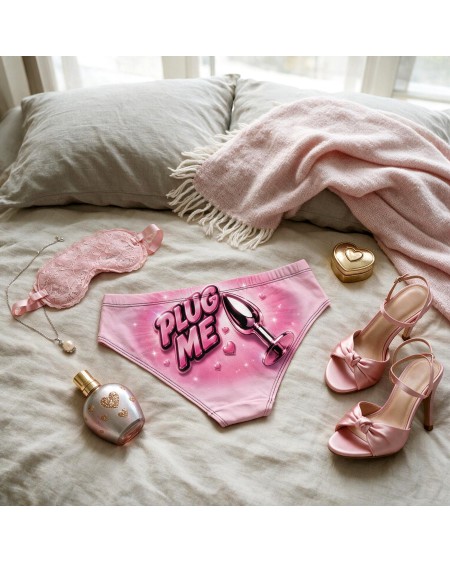 Plug Me Pink Sissy Panties for Men S to 5XL