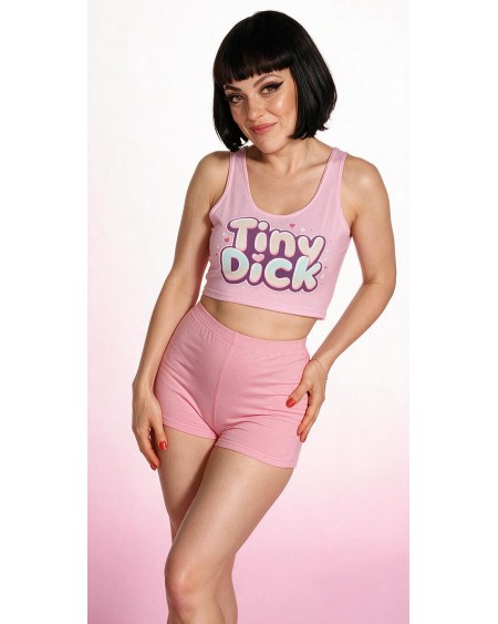 Tiny Dick Pink Sissy Crop Top XS to 5XL