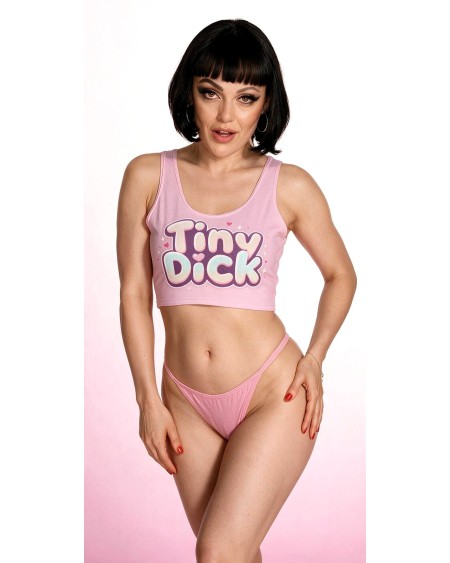 Tiny Dick Pink Sissy Crop Top XS to 5XL