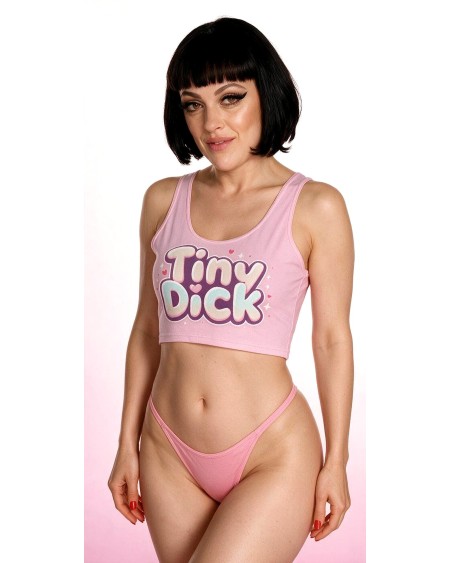 Tiny Dick Pink Sissy Crop Top XS to 5XL