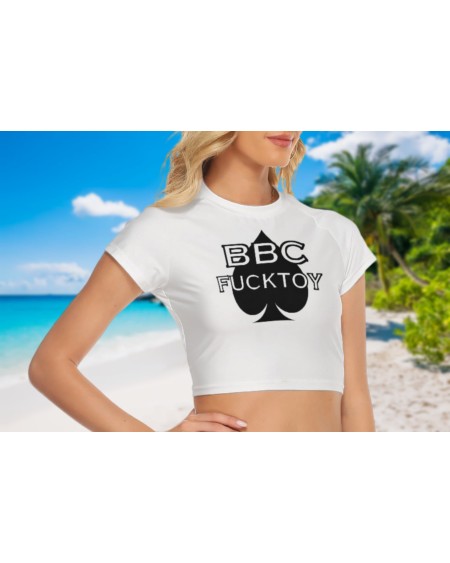 BBC FUCTOY Cropped T - ShirT, top queen off spades, qos t -