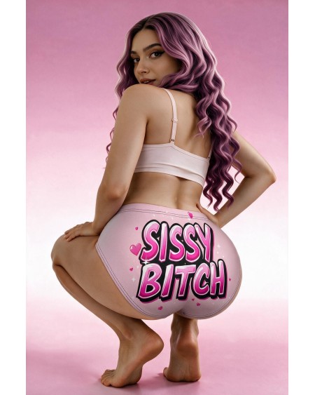 Pink Sissy Bitch Panties for Femboy and Crossdresser