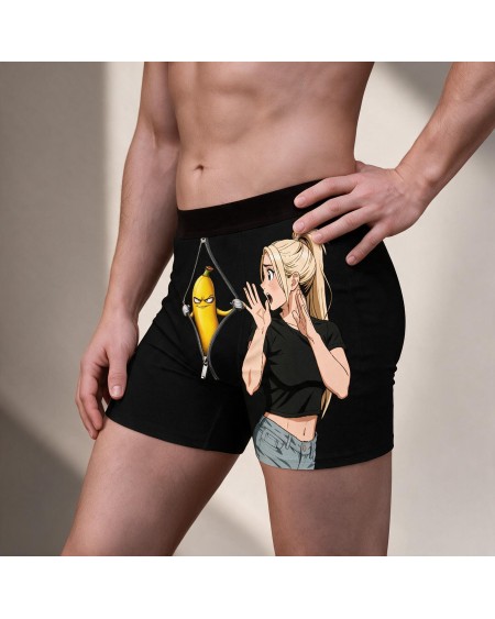 Funny Banana Anime Boxer Briefs for Men | Novelty Underwear