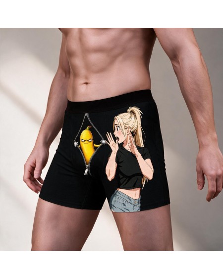 Funny Banana Anime Boxer Briefs for Men | Novelty Underwear