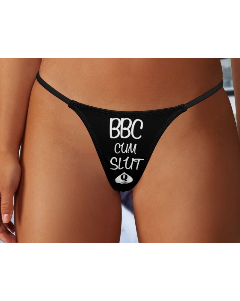 BBC CUM SLUT Quenn Of Spades Thong, Slut clothing,