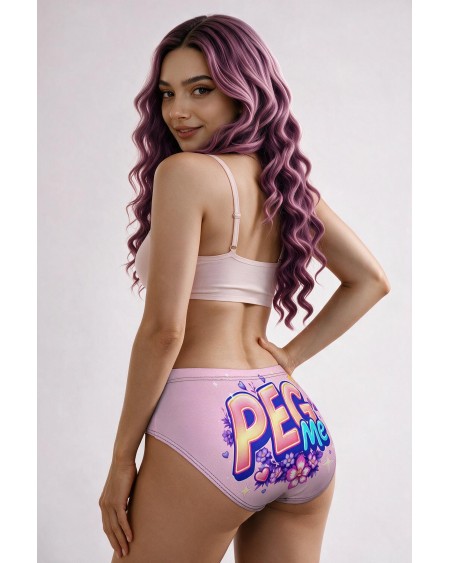 PEG ME Sissy Panties Pink Floral Underwear
