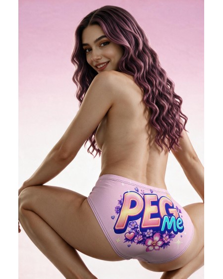 PEG ME Sissy Panties Pink Floral Underwear