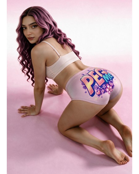 PEG ME Sissy Panties Pink Floral Underwear