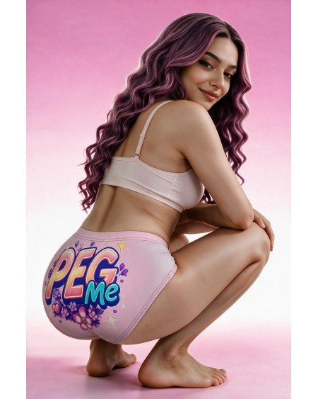 PEG ME Sissy Panties Pink Floral Underwear