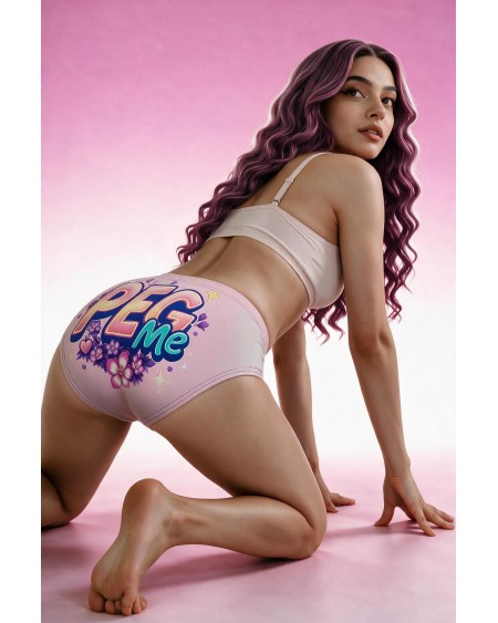 PEG ME Sissy Panties Pink Floral Underwear