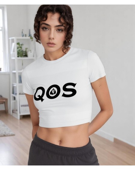 QOS Crop Top  Queen Of Spades Sexy Tee, Minimalist Erotic