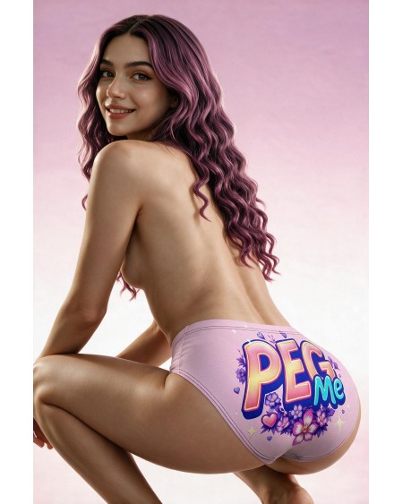 PEG ME Sissy Panties Pink Floral Underwear