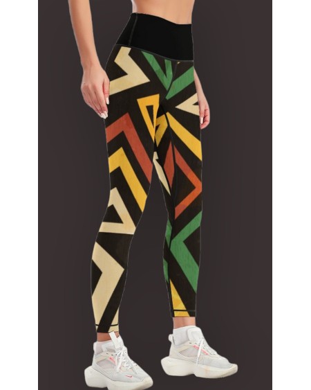 QUEEN OF SPADES African Tribal Legging, queen of spades,