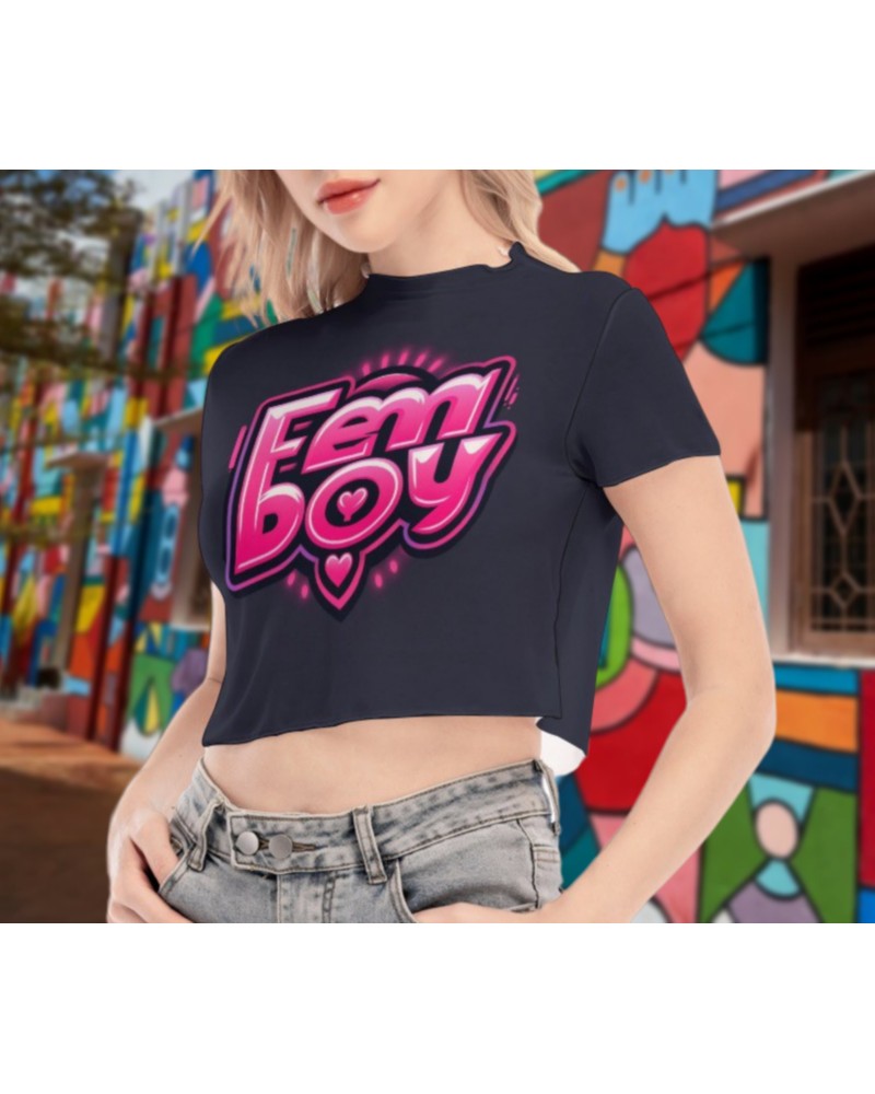FEMBOY Transparent croc top, sissy tshirt, girlboy, femboy,