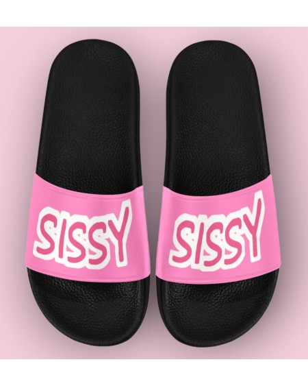 SISSY Cropped Slide Sandals, Sissy tong, femboy, Cuckold,