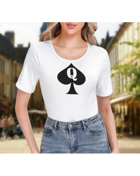 QUENN OF SPADES, Short Sleeve Bodysuit, Queen off spades