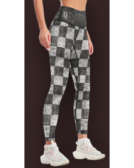 QUEEN OF SPADES Checkerboard legging, queen of spades, qos,