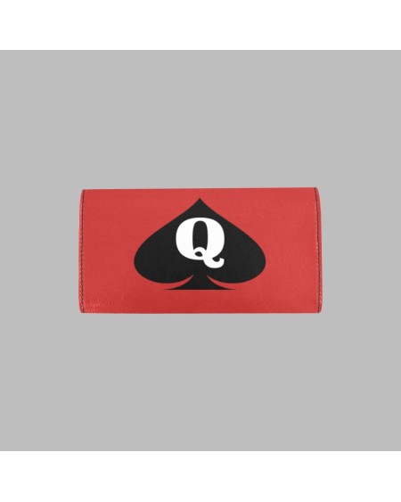 QUEEN OF SPADES, Women'S Trifold Long Clutch Wallets slut