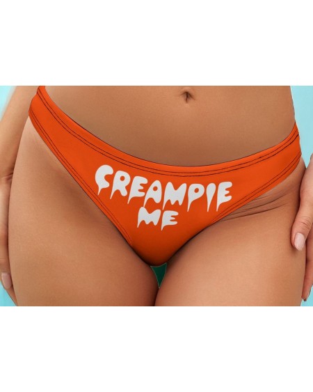 CREAMPIE ME Thong, 6 colors, slut clothing, cuckolding,