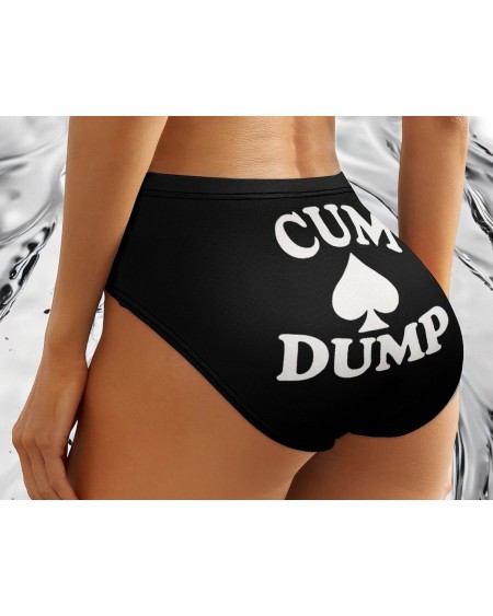 CUM DUMP High Waist Panties, 5 Colors, Plus Size Available,