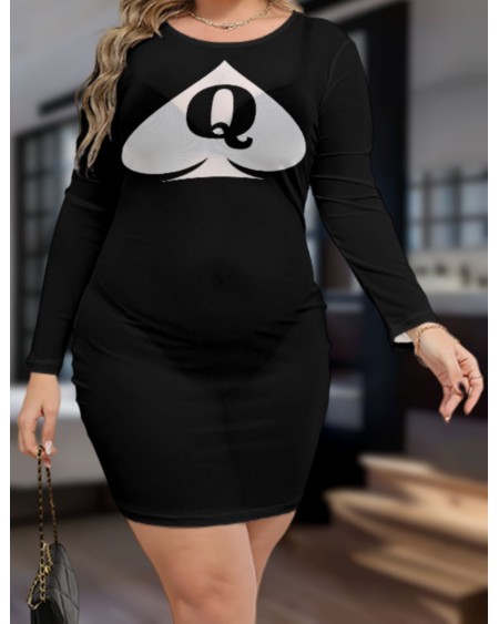 Transparent QUEEN OF SPADES Dress, large size, slut