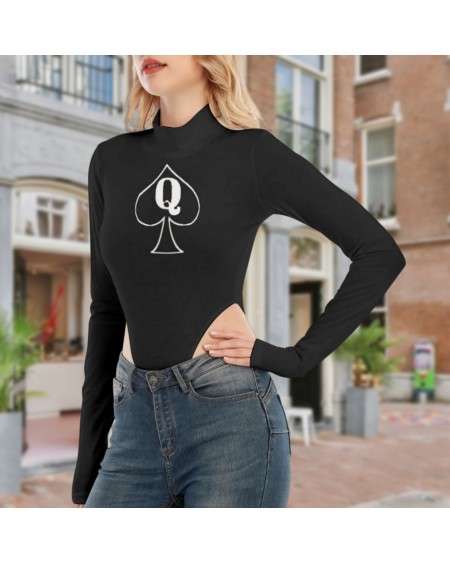 QUENN OF SPADES, Turtleneck Long Sleeve Jumpsuits, Queen off