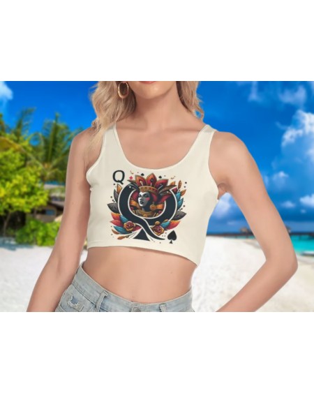 QUEEN OF SPADES, Crop Tank Top, queen off spades tshirt, qos
