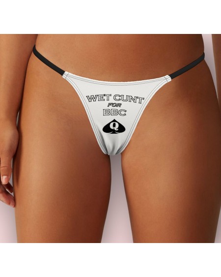 WET CUNT For BBC Thong, 18 colors, slut clothing,