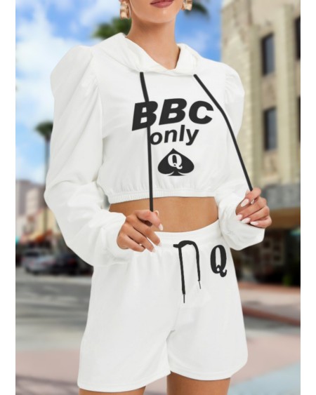 BBC ONLY Mirco Fleece Hoodie And Shorts Set, Queen off