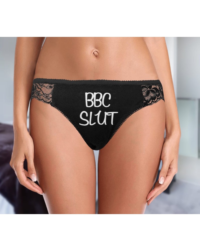 BBC SLUT Lace panties, slut clothing, cuckolding, hotwife