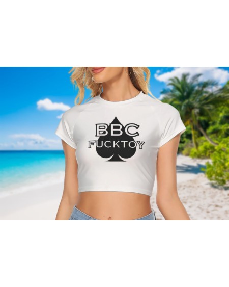 BBC FUCTOY Cropped T - ShirT, top queen off spades, qos t -