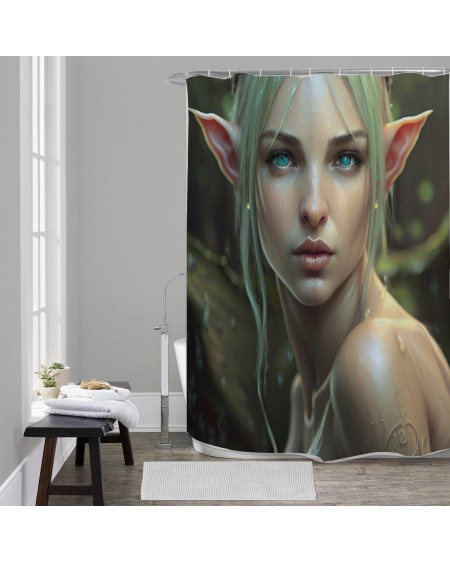FEMALE ELF Art Shower Curtains 4 sizes, Fantasy, naked elf,
