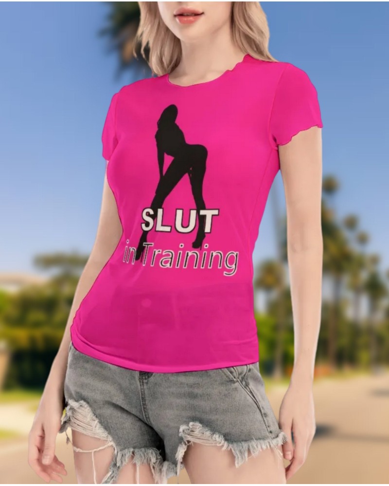 SLUT IN TRAINING Transparent tshirt, naughty t shirt, qos t