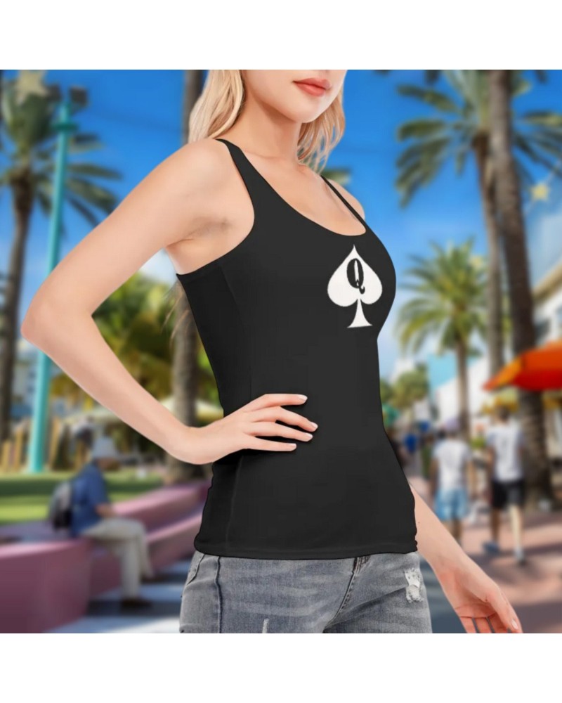 QUEEN Of SPADES Racer Vest, top queen off spades, qos t -