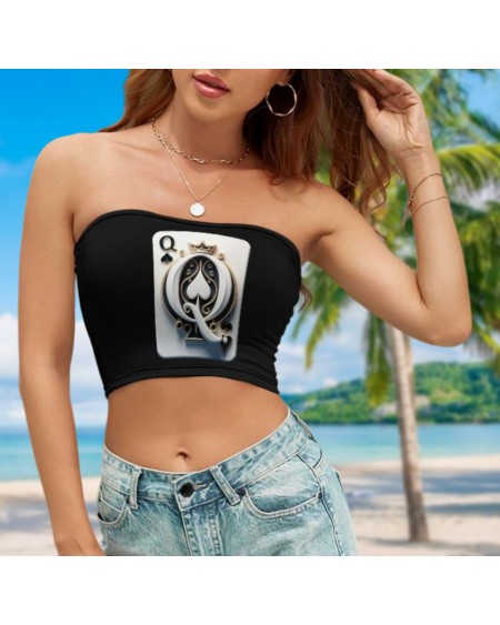 QUEEN OF SPADES Casual Style Tube Top, Top queen off spades,
