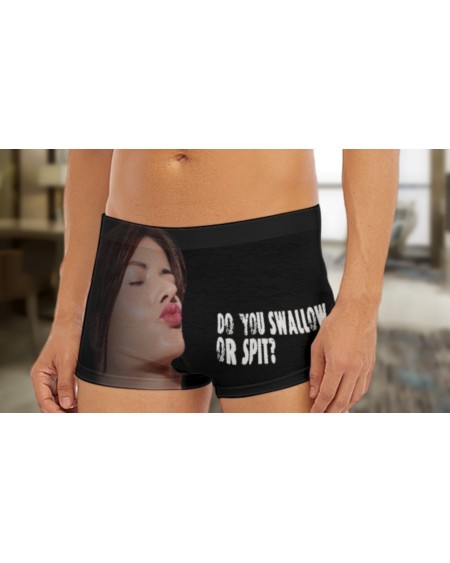 Do You SWALLOW or SPIT Boxer Briefs: Men's Playful Charm,